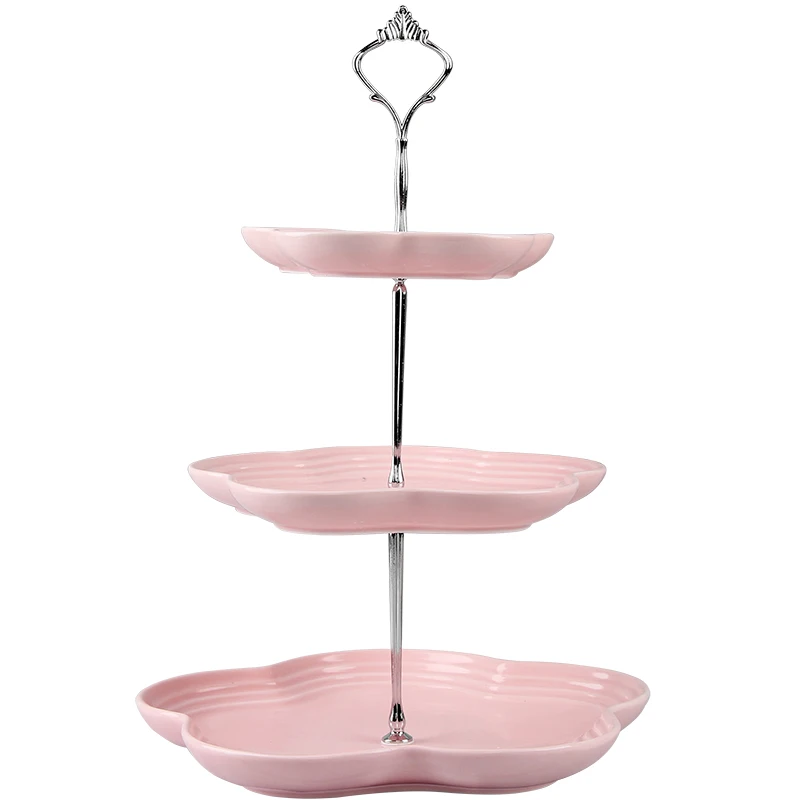 Тарелки для фруктов Керамика тарелка торта комплект одежды 3 элемента Слои