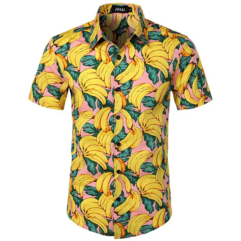 

Men's Short Sleeve Shirts Hawaiian 3D Print Summer Lapel Shirts Men Holiday Flower Printed Casual Tops Tee Blouses Male Clothes