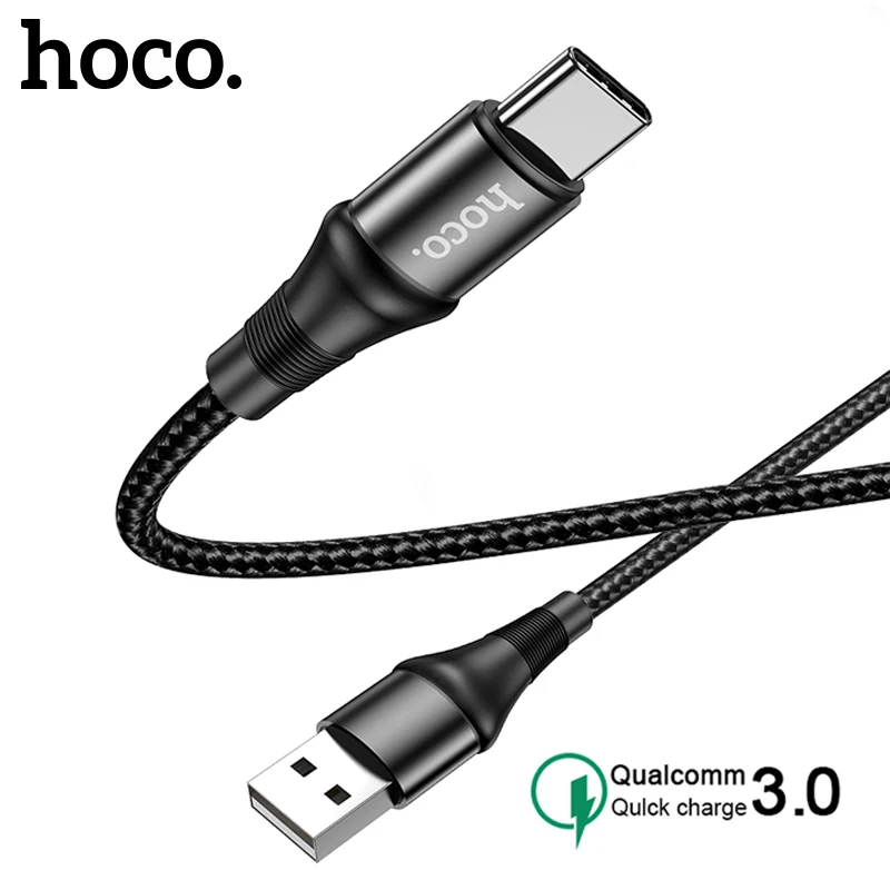 Фото Прочный нейлоновый кабель Hoco Micro Type C для iPhone быстрое зарядное устройство Прочный нейлоновый кабель Hoco Micro Type C для iPhone быстрое зарядное устройство