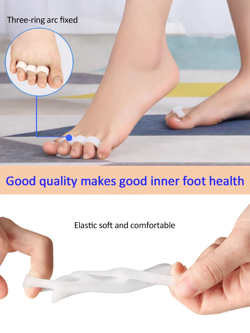 2 шт./пара Ортез с тремя отверстиями Улитка Молоток-как СЭБС носок для вальгусной