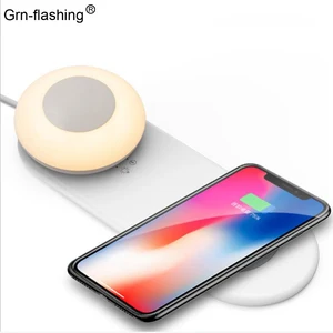 mobile phone wireless fast charging base for android apple touch switch usb recharge night lights dimming reading table lamp free global shipping