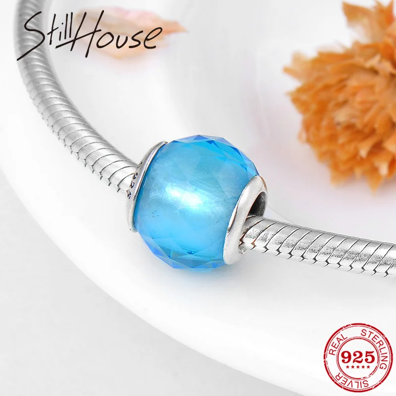 100% Оригинальные искусственные серебряные бусины в виде космоса подходят для