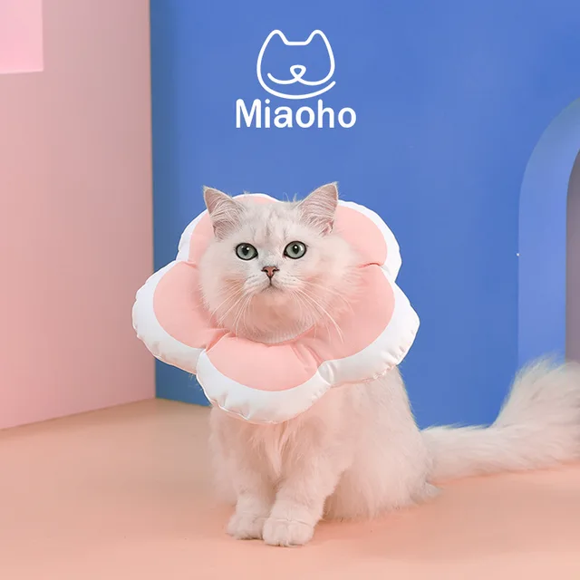 Miaoho pet cat dog collar flower cute waterproof wound healing to prevent bites Elizabeth anti-licking ring pet protection ring