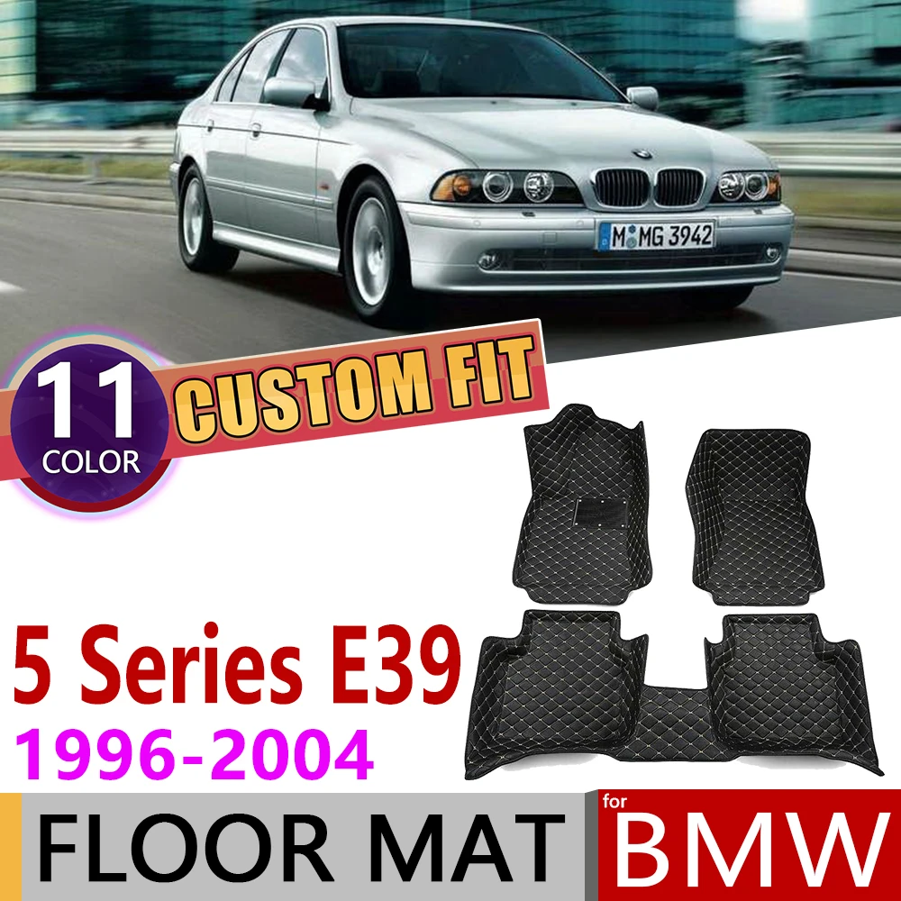 Кожаный автомобильный коврик на заказ для BMW 5 серии E39 Sedan 1996 ~ 2004 мест ног
