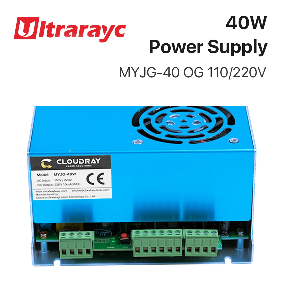 Ultrarayc 40 Вт CO2 лазерный Питание MYJG 40WT 110V/220V для лазерной трубки гравированная