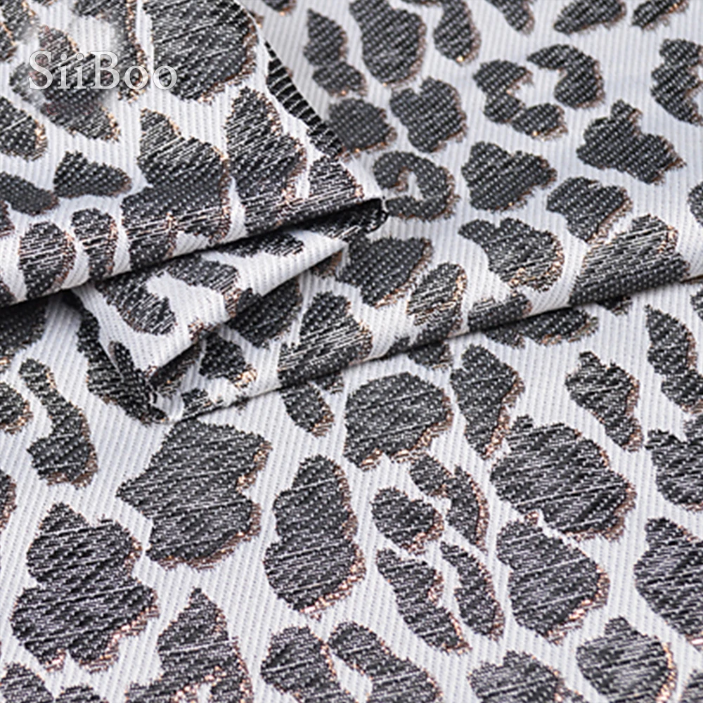 Пикантная жаккардовая ткань в американском стиле с леопардовым принтом для