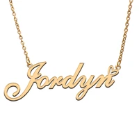 jordyn name tag necklace personalized pendant jewelry gifts for mom daughter girl friend birthday christmas party present