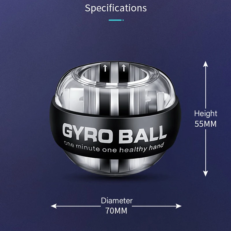 

Self-starting Powerball Wrist Power Hand Ball Muscle Relax Spinning Wrist Trainer Exercise Equipment Strengthener With LED Light