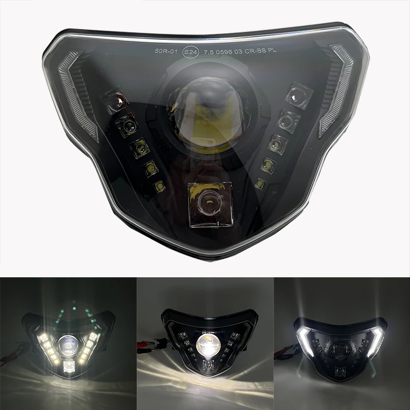 Черная светодиодная фара в сборе подходит для BMW G310GS G310R 2016 2017 2018 передняя с DRL