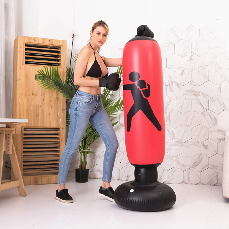 Vertical Inflatable Boxing Column Decompression Punching Bag Adult | Спорт и развлечения
