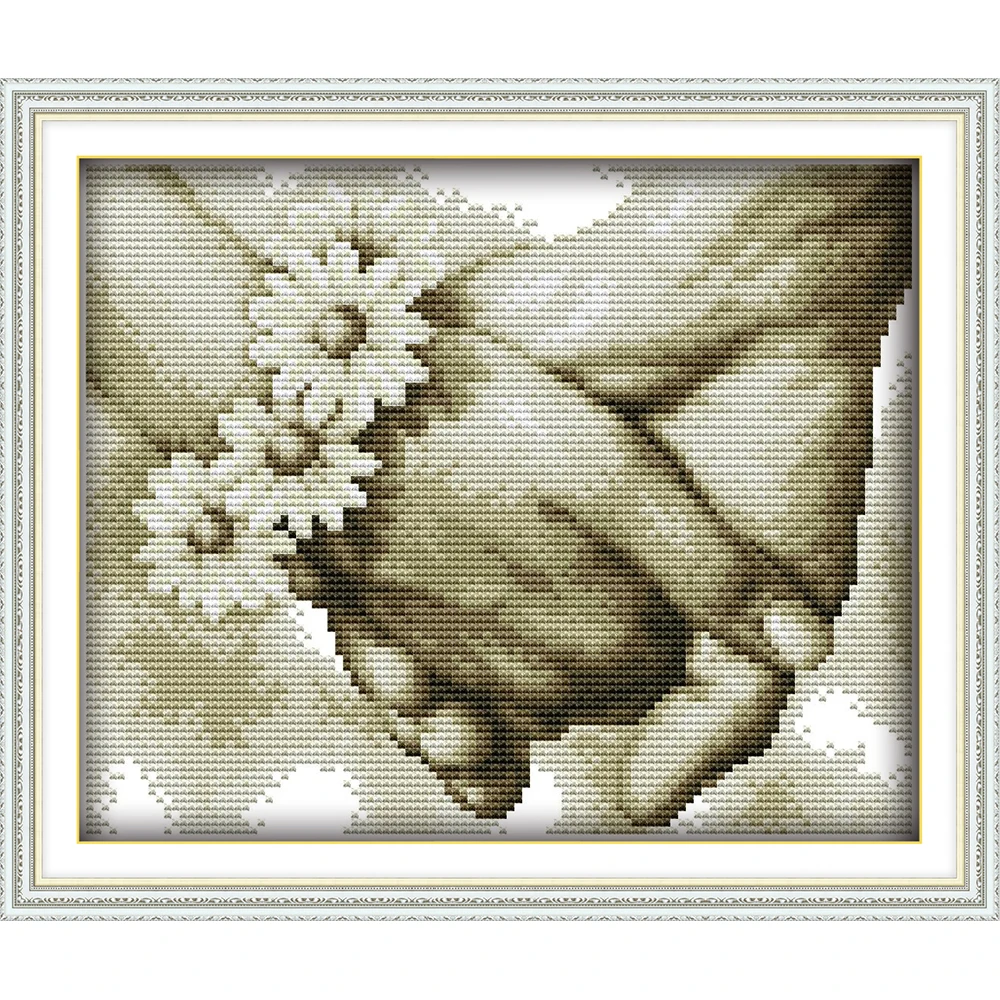 

Everlasting Love Christmas Hand In Hand (3) Ecological Cotton Chinese Cross Stitch Kits Counted Stamped 14 11CT Sales Promotion