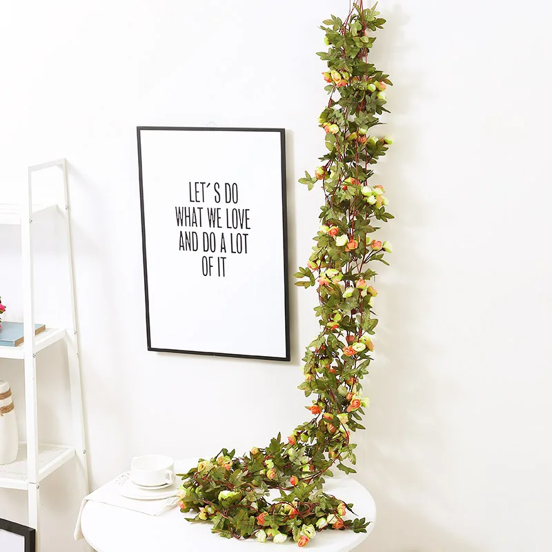 220 см искусственные цветы Осеннее украшение пластиковые длинные Рождественский