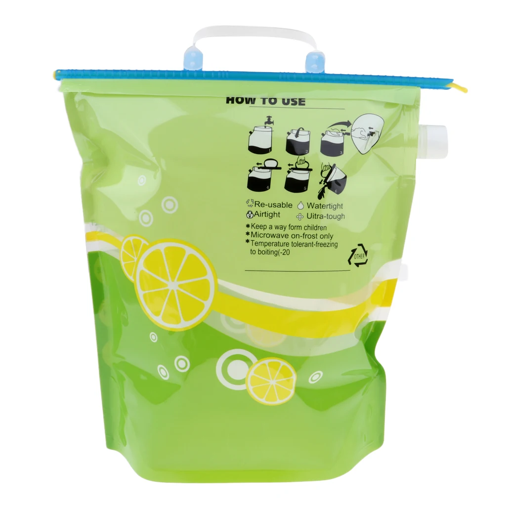 

6L Portable PE Water Bag Folding Water Storage Lifting Bag Camping Hiking