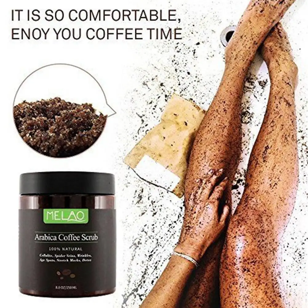 Яркий гламурный кофейный скраб для лица натуральное кокосовое масло тела