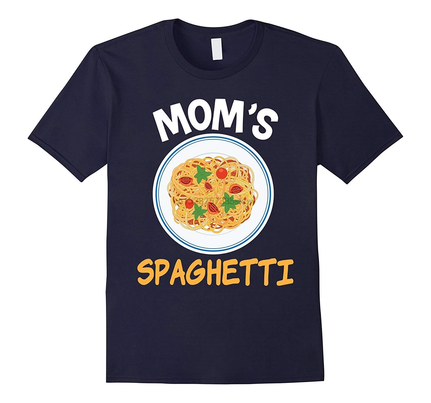 Модная мужская футболка забавная для мамы s на спагетти с тарелкой еды прекрасный