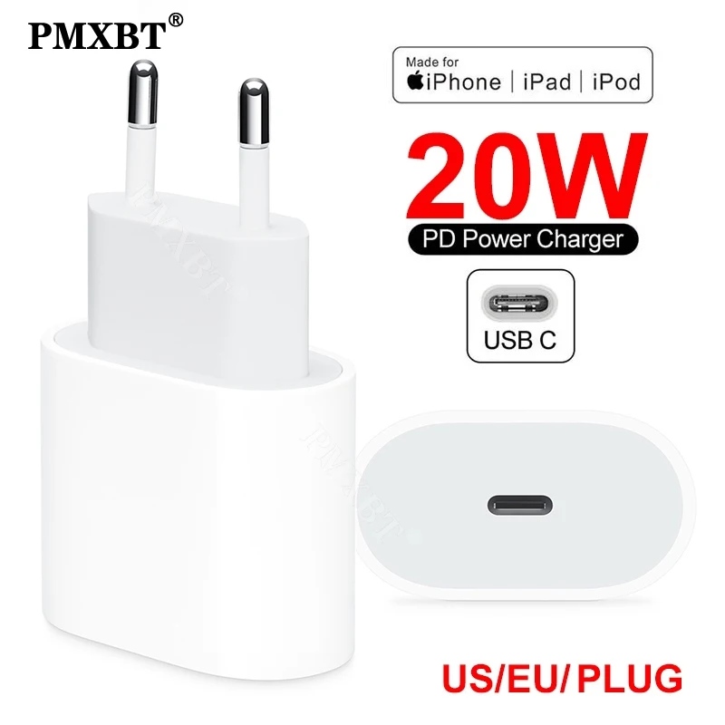 

20W EU/US Plug USB Type C Charger PD Fast Charger USBC Charger Quick Charge For IPhone Xiaomi Huawei Phone Portable Wall Charger
