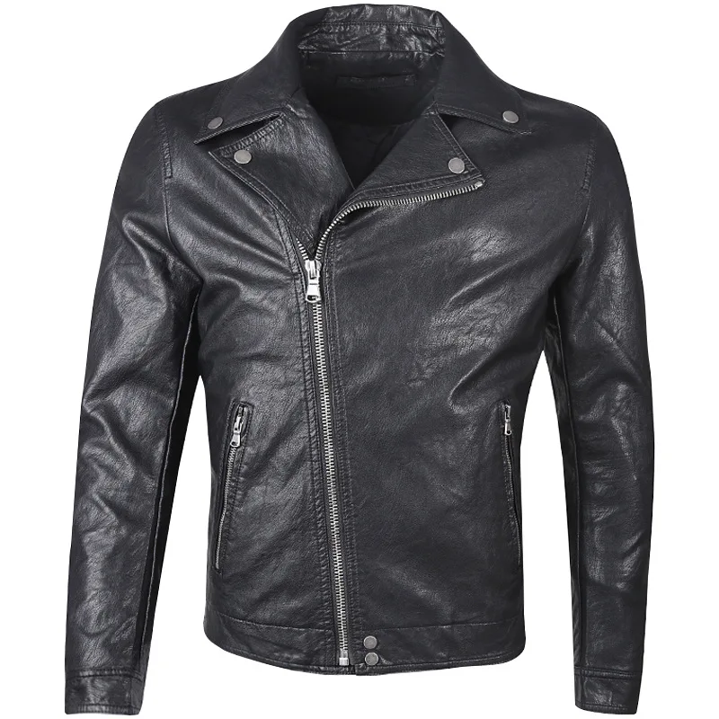

Men Faux Leather Motorcycle Leather Flight Jacket Oversize 3xl 4xl Male Long Sleeve Moto Biker Jackets Black Zip Up Casual Coats