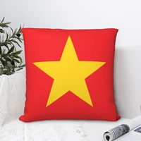 vietnam flag square pillowcase cushion cover cute zipper home decorative throw pillow case home nordic 4545cm