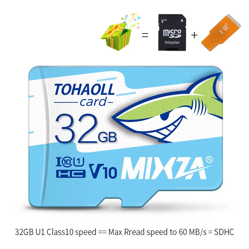 32GB U1 Карта памяти MIXZA HY, 256 ГБ, 128 ГБ, 64 ГБ, U3, 80 МБ/с./с, 32 ГБ, Micro sd карта, класс 10, UHS-1, флеш-карта, память, Microsd, TF/sd карта s - Емкость: 32GB U1
