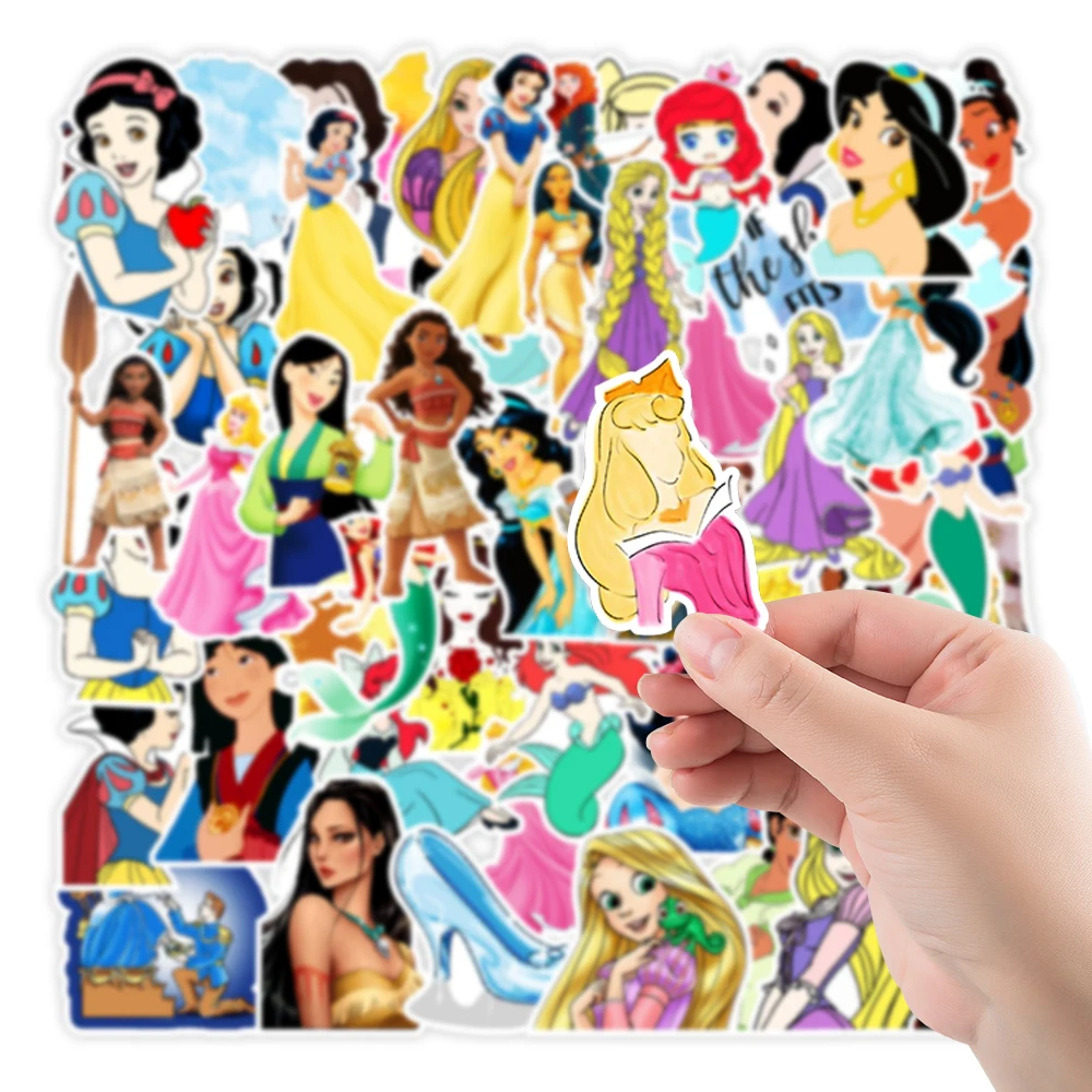 10/30/50 шт. Наклейки принцессы Диснея SnowWhite Золушка водостойкие наклейки для