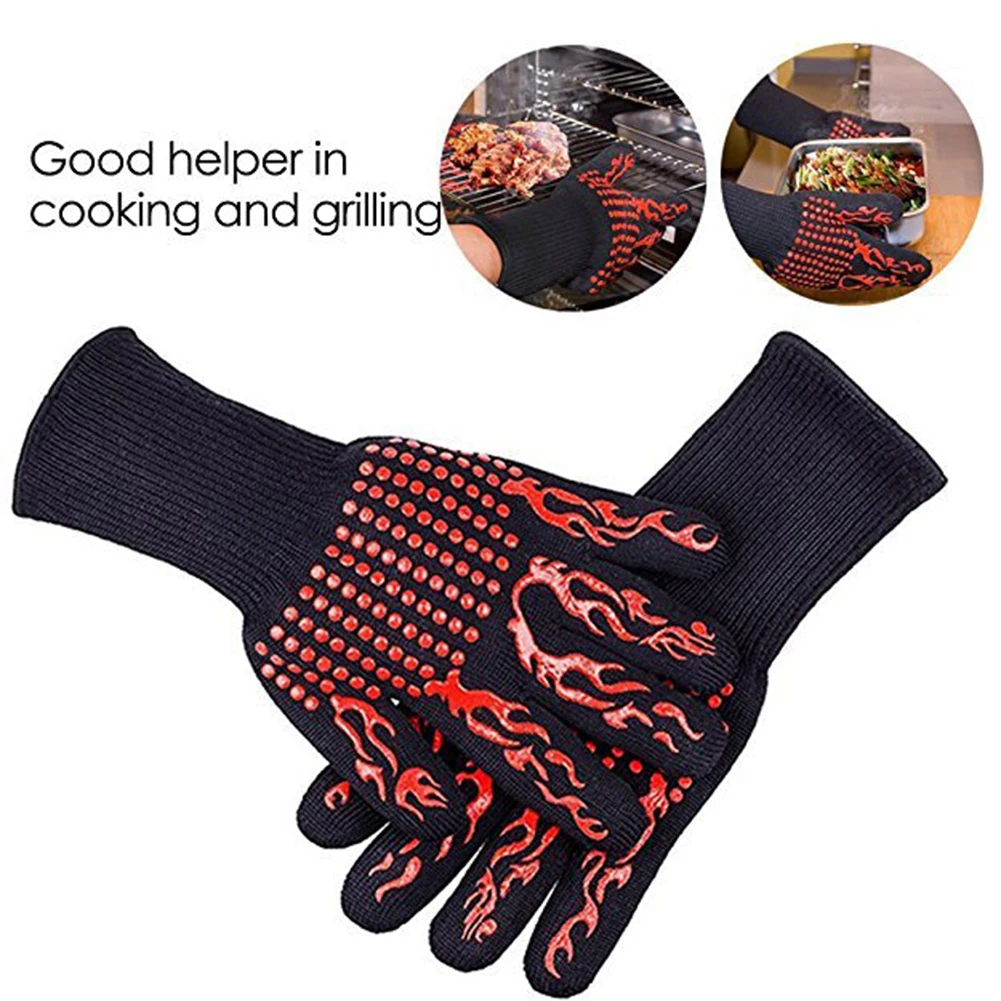 1 пара перчатки для барбекю кухонные прихватки духовки выпечки экстремальные