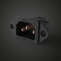 viborg black audio grade vi06bc pure copper iec inlet plug ac 250v 15a power socket