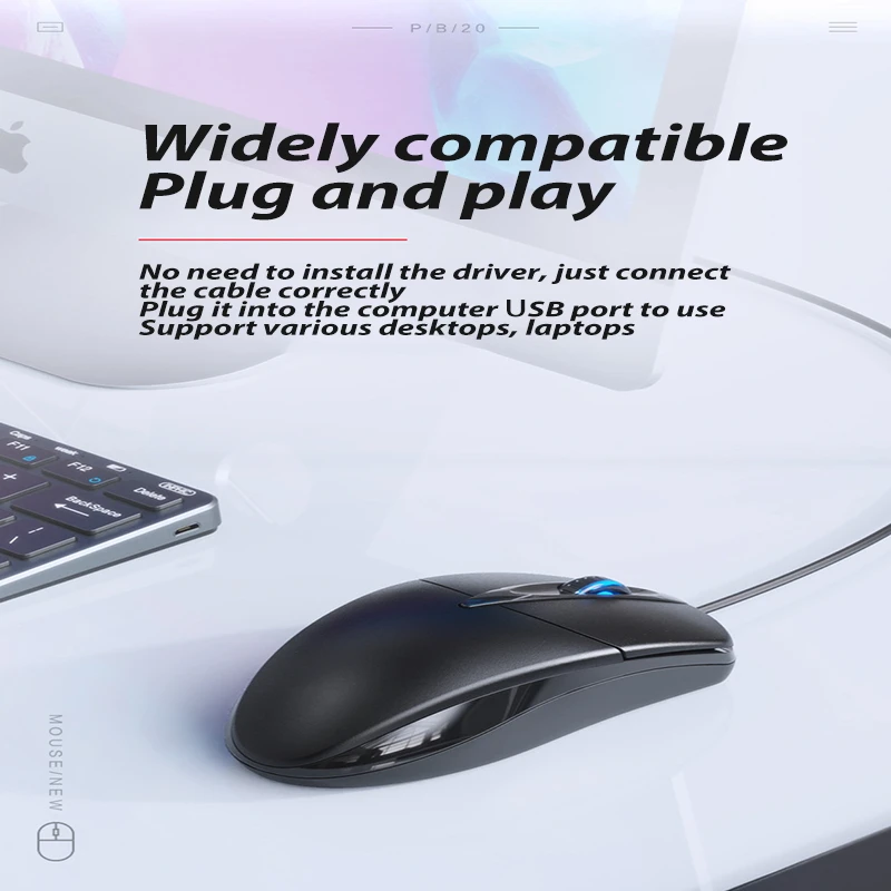 Проводная игровая мышь с 3 кнопками 1200DPI эргономичная оптическая USB компьютерная