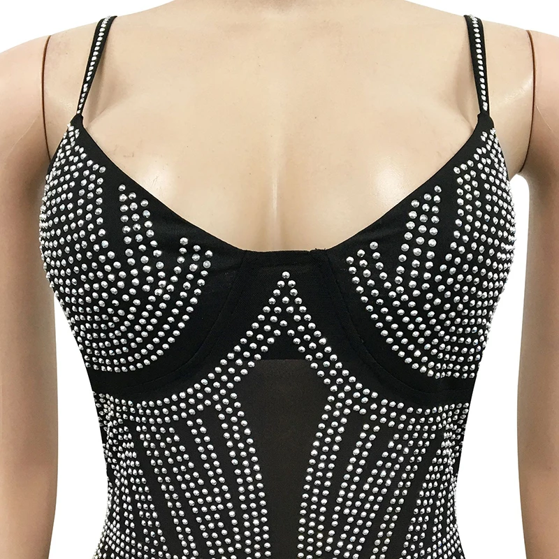 Neeleywall Новое модное Сетчатое Радужное вечернее платье с бахромой Стразы короткое