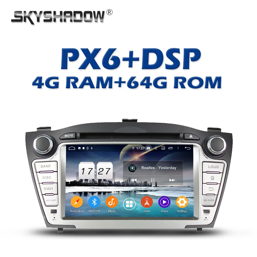 PX6 автомобильный dvd плеер DSP Android 9 0 4 Гб + 64 ips gps карта RDS радио AHD wifi Bluetooth для hyundai TUCSON