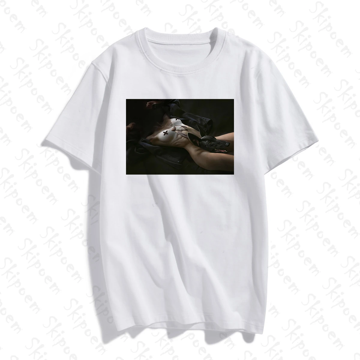 Футболка женская в стиле ретро пикантная рубашка с собакой Корейском панк