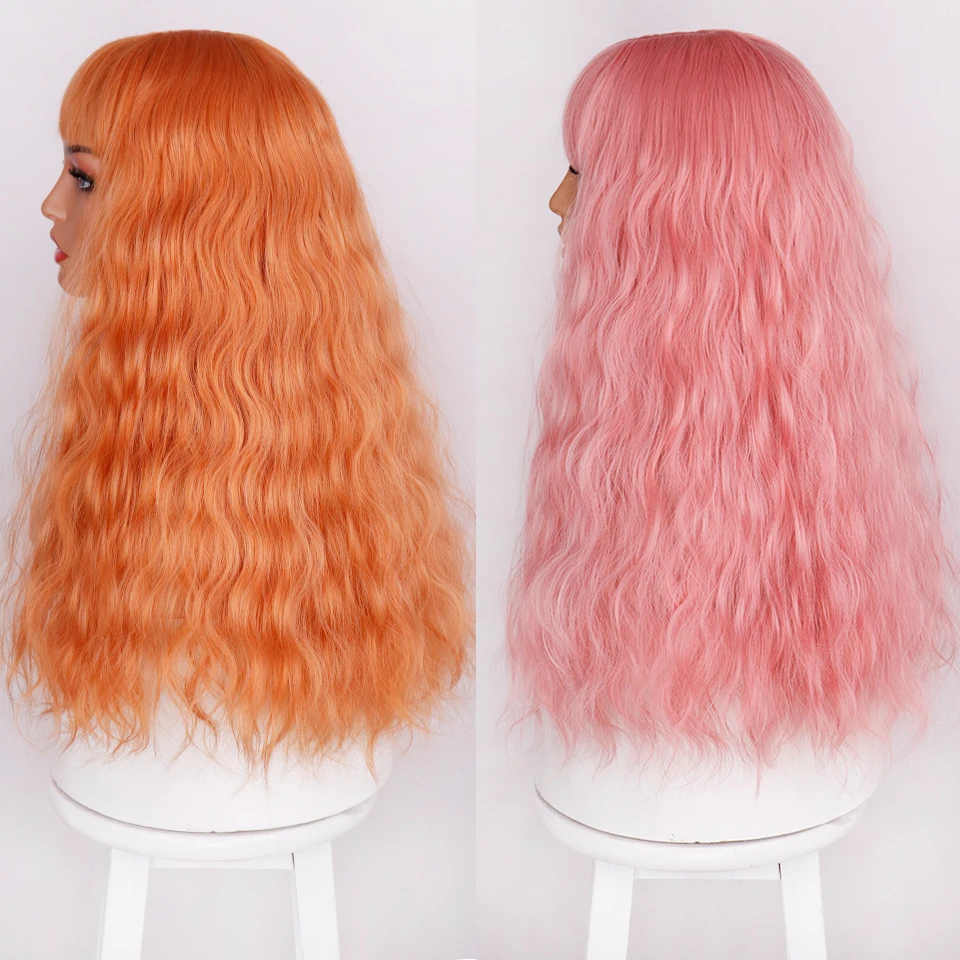 Парик женский из синтетических волос термостойкий фиолетовый с темно