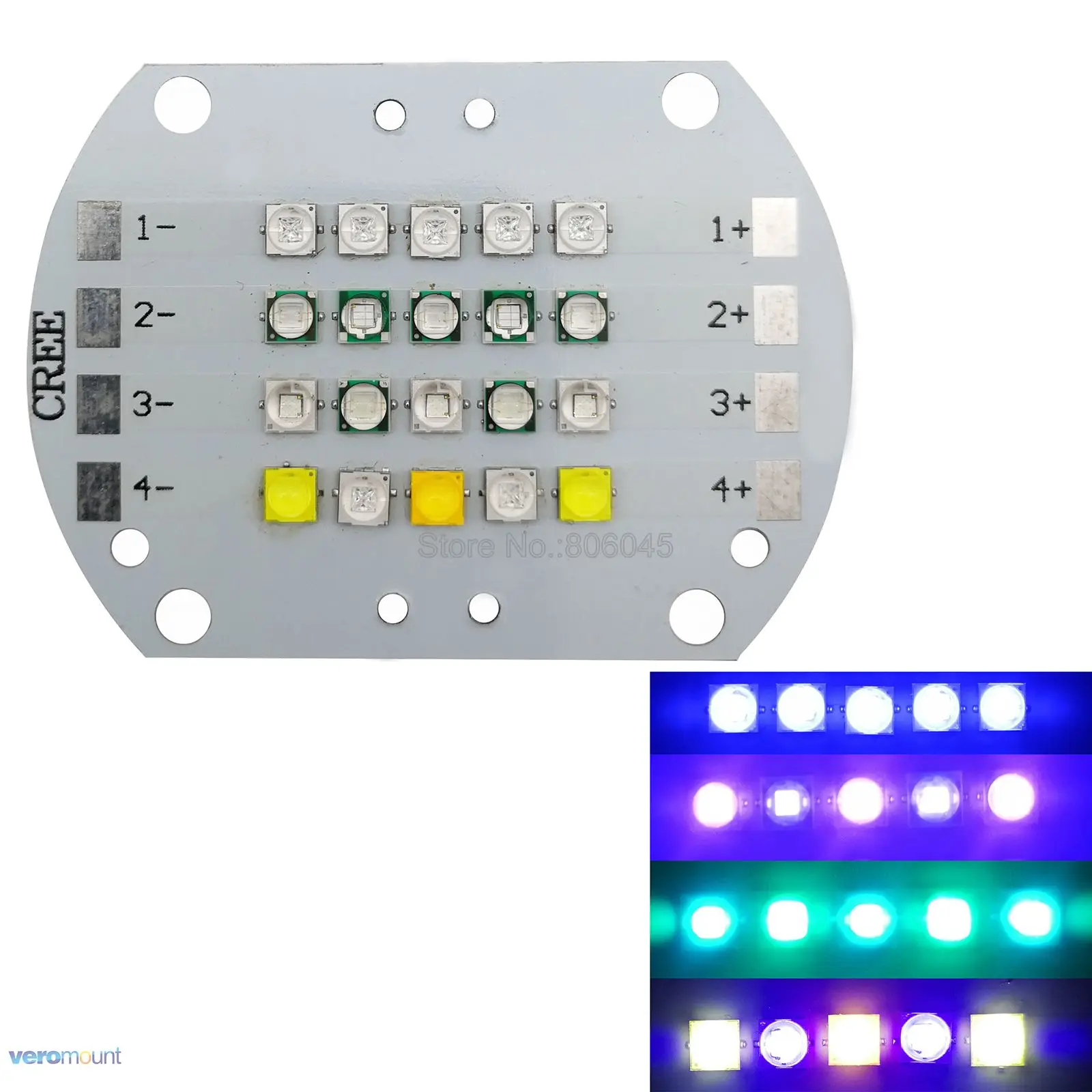 4 канальный светодиодный светильник Cree XTE XPG3 XPE2 + Epi s DIY Светодиодная лампа для
