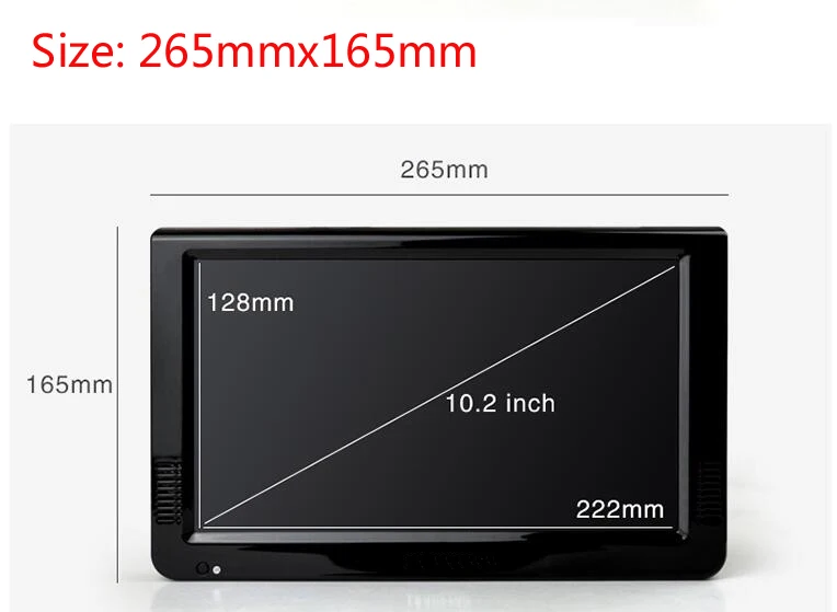 Leadstar 10 дюймов Atsc T &amp аналоговые Портативный мини телевизор Поддержка H265/Hevc Dolby Ac3