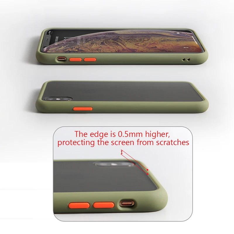 Luxury Contrast Color Frame Matte Hard PC Case For Xiaomi Redmi 7 8 Note 6 Pro 7A 8A K20 PRO Mi A3 10 CC9 CC9E 9T | Мобильные