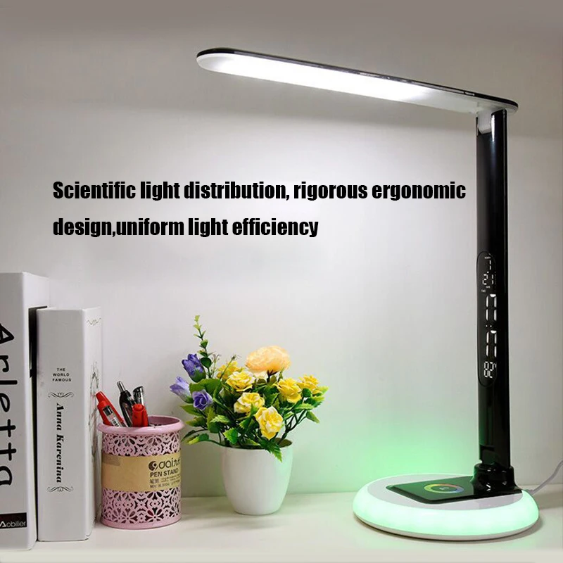СВЕТОДИОДНЫЙ цветной Настольный светильник с вечным календарем, складной светильник с сенсорным затемнением, настольная лампа для спальни, прикроватная настольная лампа для чтения