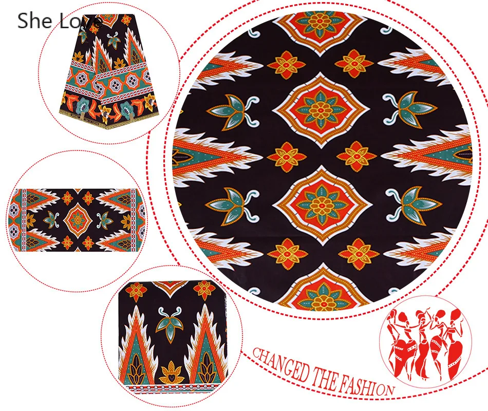 Девушка любит 1 ярд Анкара Африканский батик ткань настоящий воск полиэстер