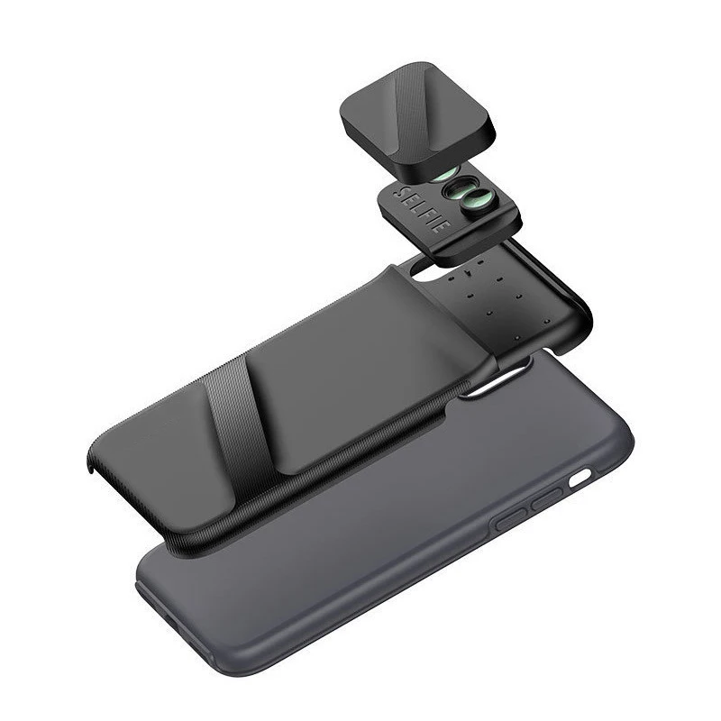 

Camera Lens Phone Case Wide Angle Macro Lens Phone Cover Full Coverage Lens Case for iPhone XR GK99