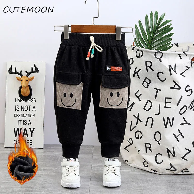 

Kids Cute Pants Boys Girl Winter Cartoon Long Pants Children Toddler Autumn Winter Newborn Warm Plush Fleece Trousers 1-5T