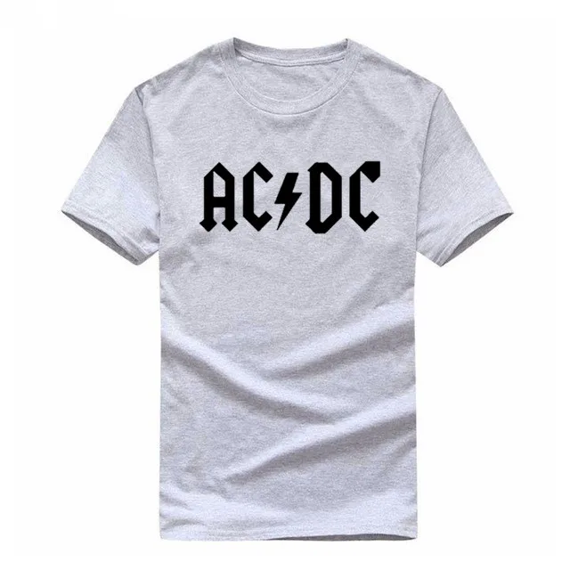 P37 Gray and Black Camisetas Hombre AC/DC Группа рок футболка для мужчин s acdc Графические футболки принт о-образный вырез хип-хоп короткий рукав Повседневная футболка мужская одежда - Цвет: P37 Gray and Black