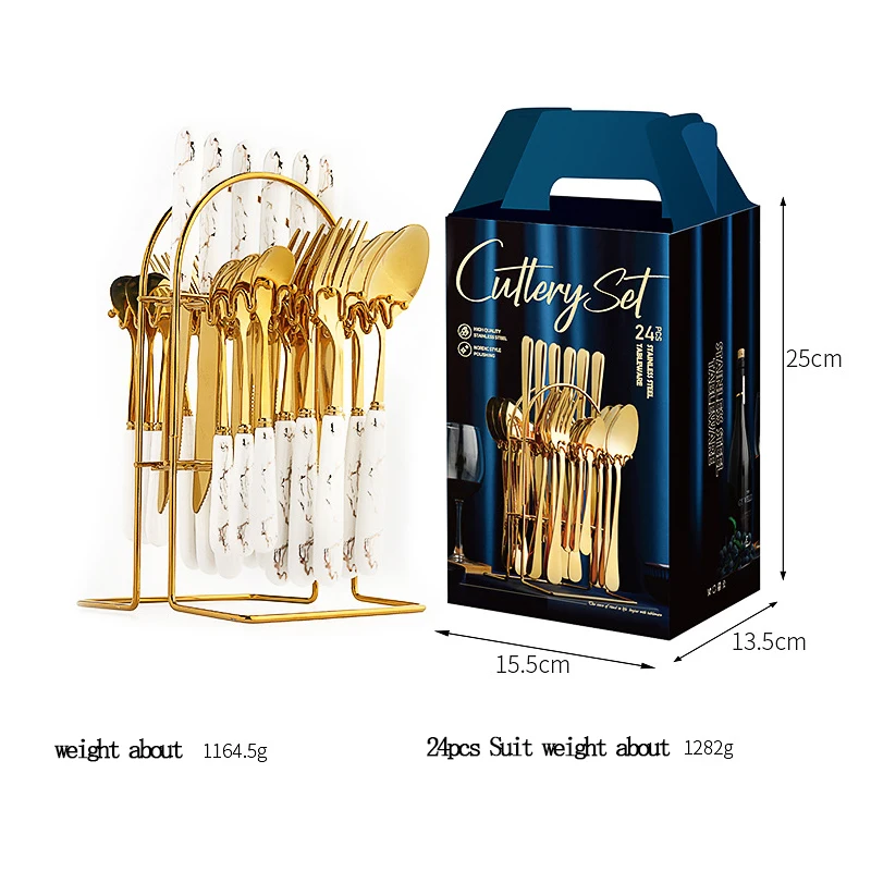 Набор посуды из нержавеющей стали с керамической ручкой корейский стиль нож