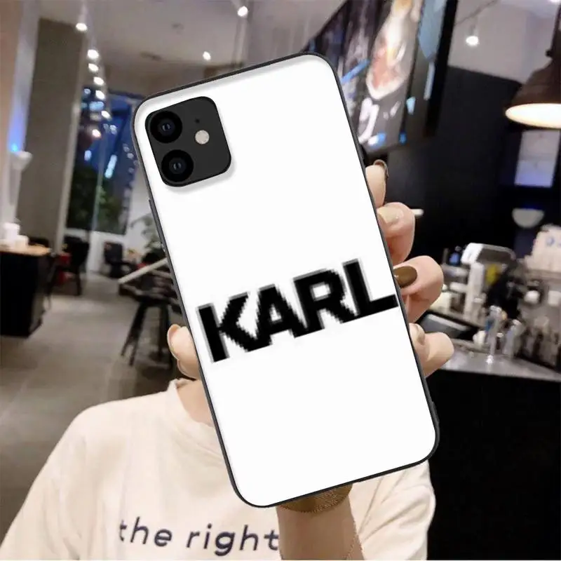 

LJHYDFCNB Fashion Brand Designer KARLs Phone Case For Iphone 6 6s 7 8 Plus XR X XS 11 12 Pro Mini Max