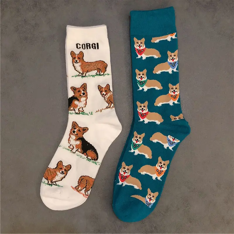 Забавные короткие носки Corgi с вельсским корги Corgis Love Heart Ass воздушные шары