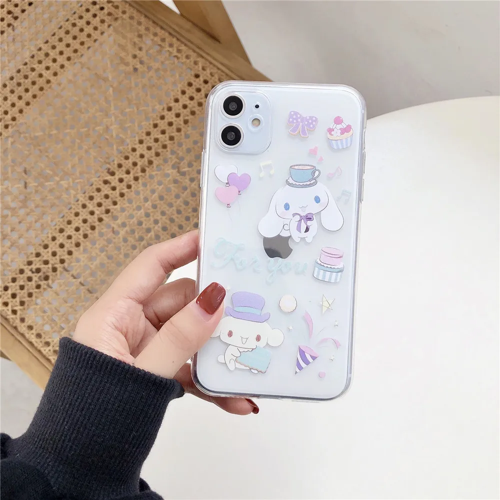 Японский милый чехол для телефона с рисунком собаки корицы iPhone 11Pro Max прозрачный