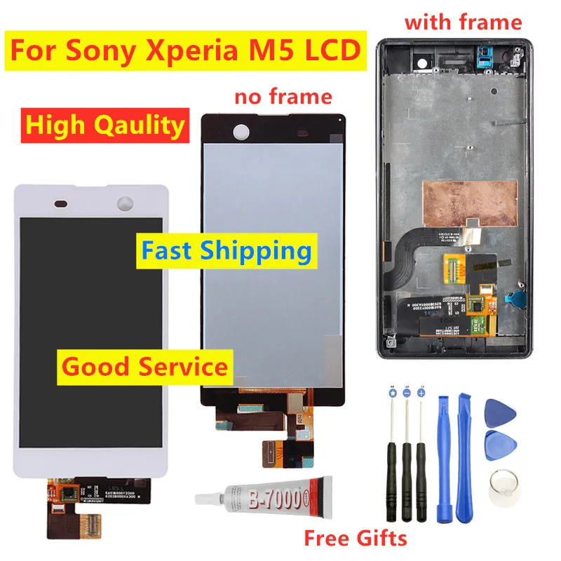 Сенсорный ЖК-дисплей в сборе для SONY Xperia M5 E5603 E5606 E5653 сенсорный экран с рамкой Sony |