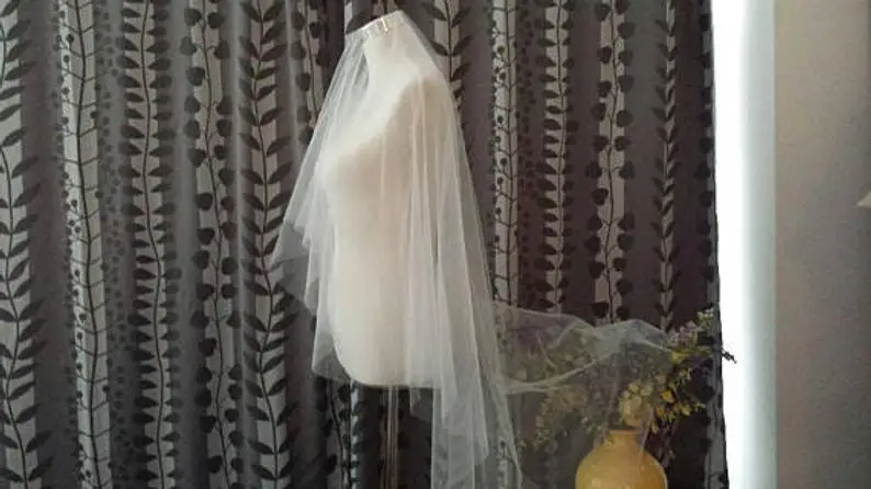 Хрустальная свадебная вуаль, круглая вуаль, 1 яруса свадебная вуаль с рассыпчатыми кристаллами Стразы от AliExpress WW