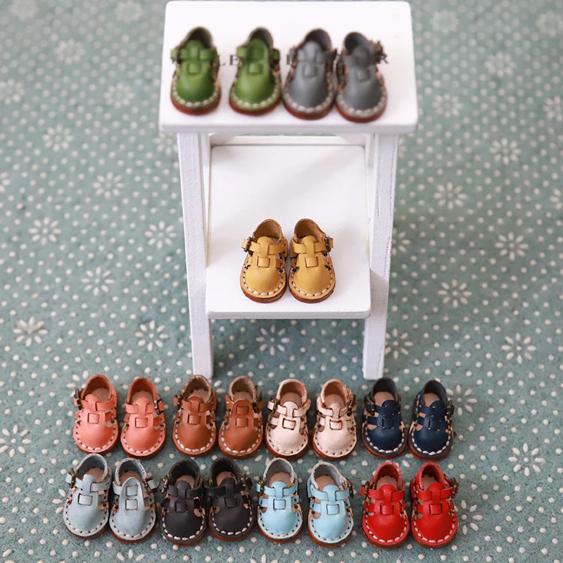 Ob11 обувь детская одежда бычья ручной работы сандалии холала P9 однотонная