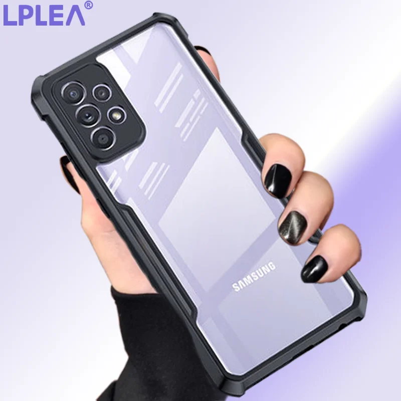 

Transparent Shockproof Bumper Armor Phone Case For Samsung A51 S21 A71 S20 Plus Luxury Ultra Thin Silicone Protection Back Cover