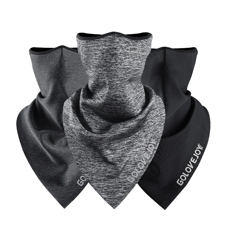 Зимняя теплая велосипедная маска для лица ветрозащитная флисовая термо верховой