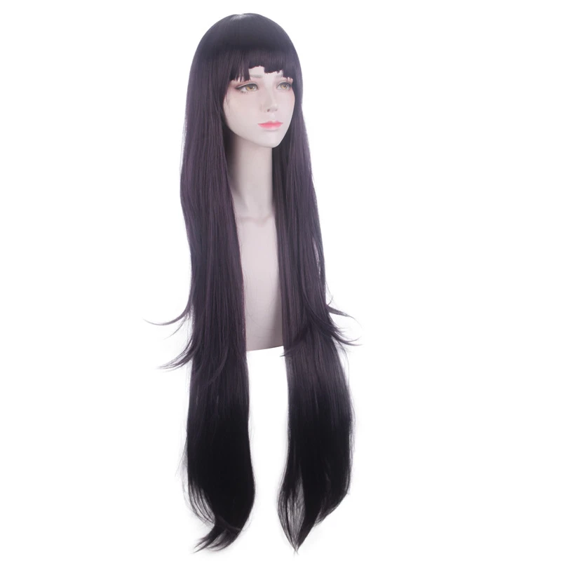 100 см Danganronpa: триггер Happy Havoc Косплей парики Mikan Tsumiki играя короткие черные