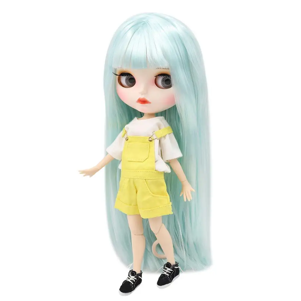 Ледяная кукла DBS Blyth 1/6 bjd шарнирная бледно голубые волосы шарнирное тело
